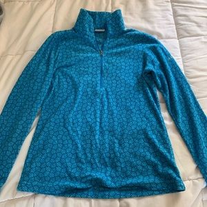Blue Patterned Columbia Pull Over NWOT
